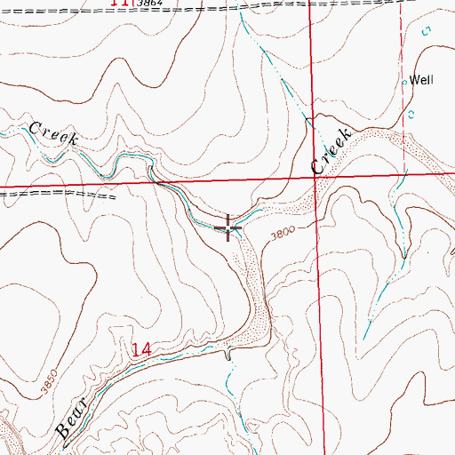 Topographic Map of Muddy Creek, CO