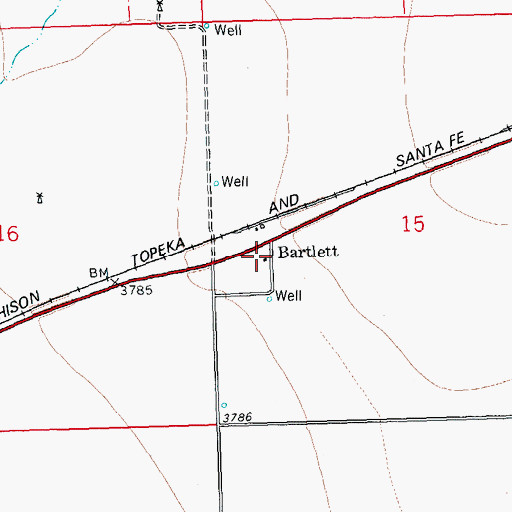 Topographic Map of Bartlett, CO