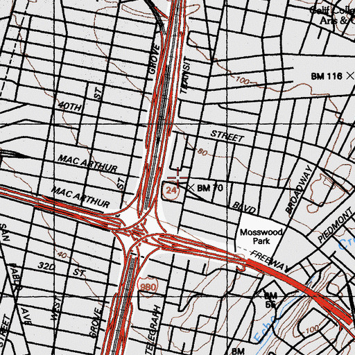 Topographic Map of Italian Christian Apostolic Church, CA