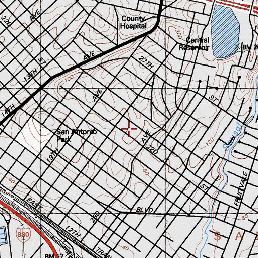 Topographic Map of Kingdom Hall of Jehovahs Witnesses, CA