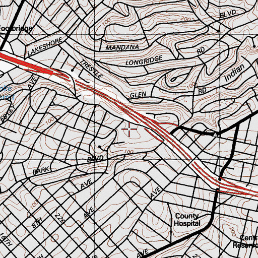 Topographic Map of Live Oak Memorial Pool, CA