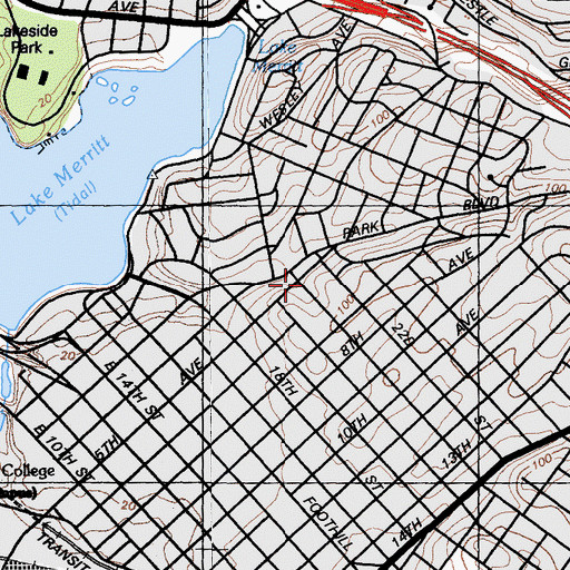 Topographic Map of Mission Covenant Church, CA