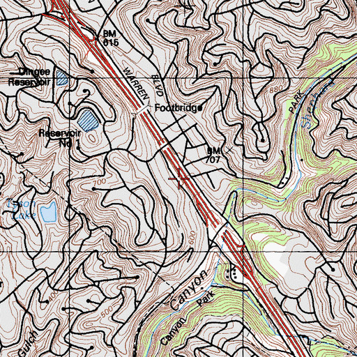 Topographic Map of Montclair Methodist Church (historical), CA