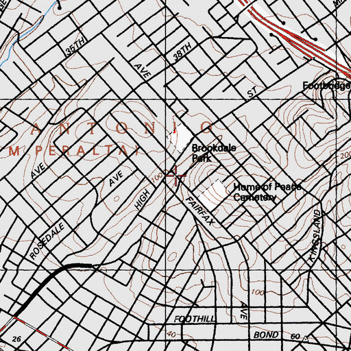 Topographic Map of Pacific Hospital, CA