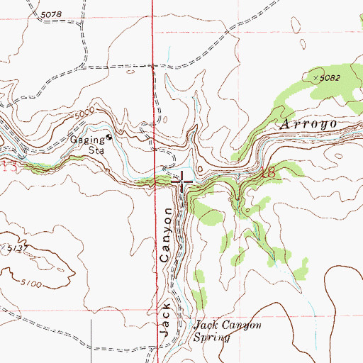 Topographic Map of Jack Canyon, CO