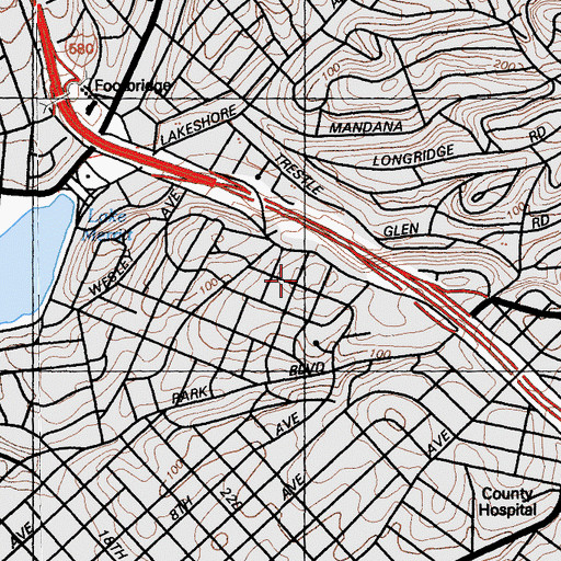 Topographic Map of Saint Vartans Armenian Apostolic Church, CA