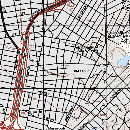 Topographic Map of Temescal Pool, CA