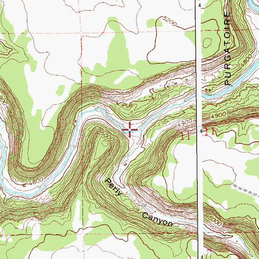 Topographic Map of Perly Canyon, CO