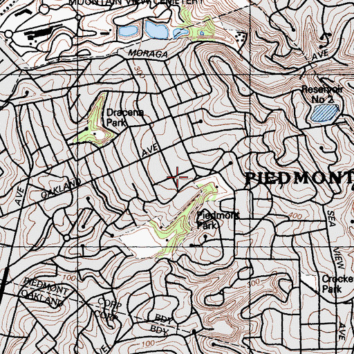 Topographic Map of Veterans Memorial Building, CA