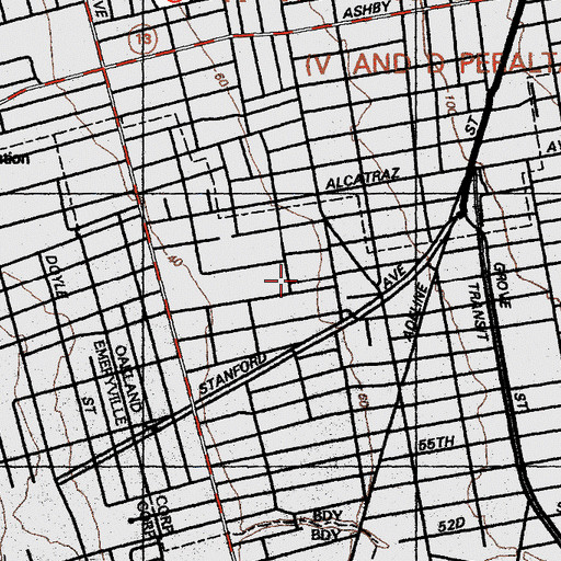 Topographic Map of Kingdom Hall of Jehovahs Witnesses, CA