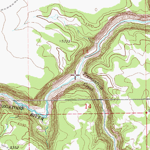 Topographic Map of Trementina Creek, CO