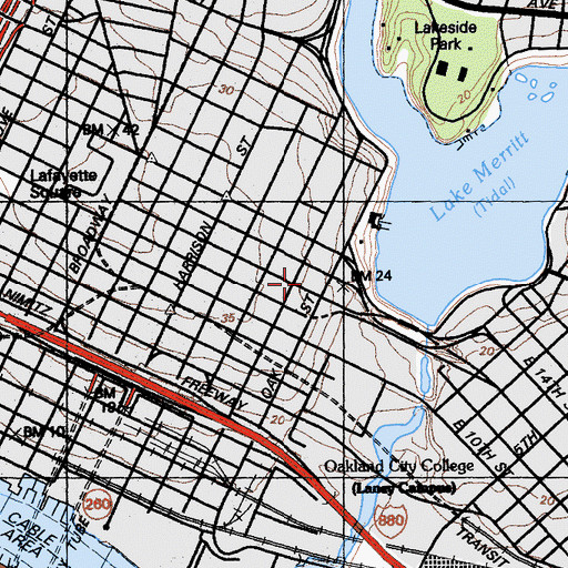 Topographic Map of Alameda County Administration Building, CA