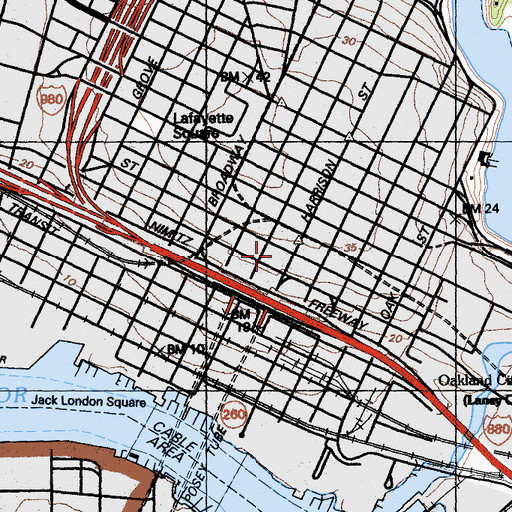 Topographic Map of Chinese Community Methodist Church, CA