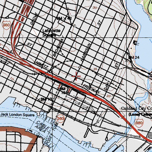 Topographic Map of Chinese Presbyterian Church, CA