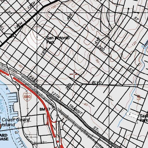 Topographic Map of Ebenezer Church of God in Christ, CA