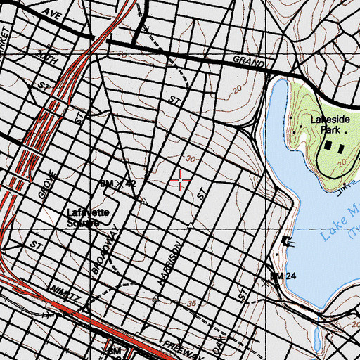 Topographic Map of Howden Building, CA