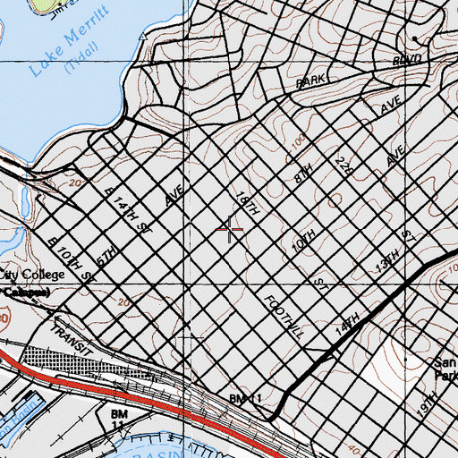 Topographic Map of Kingdom Hall of Jehovahs Witnesses, CA