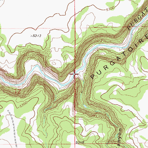 Topographic Map of Gutierrez Canyon, CO