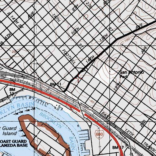 Topographic Map of Saint Anthonys Convent, CA