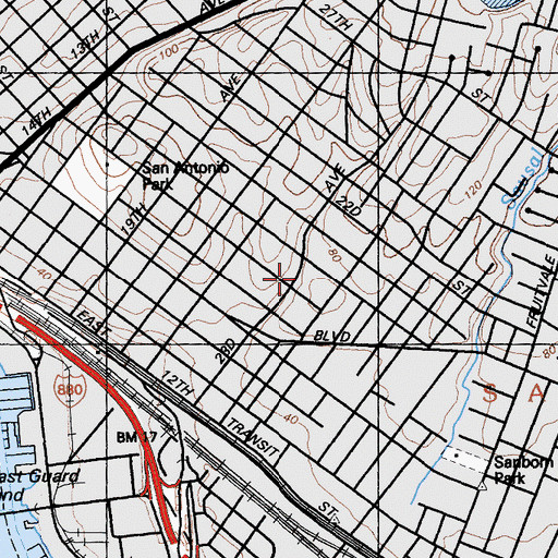 Topographic Map of The Gospel Chapel, CA