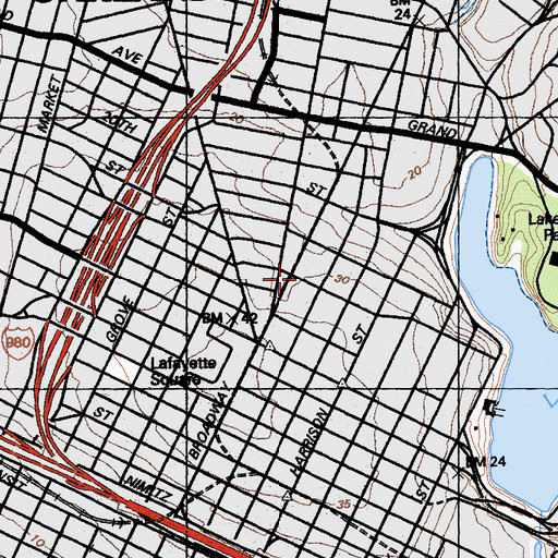 Topographic Map of Wakefield Building, CA