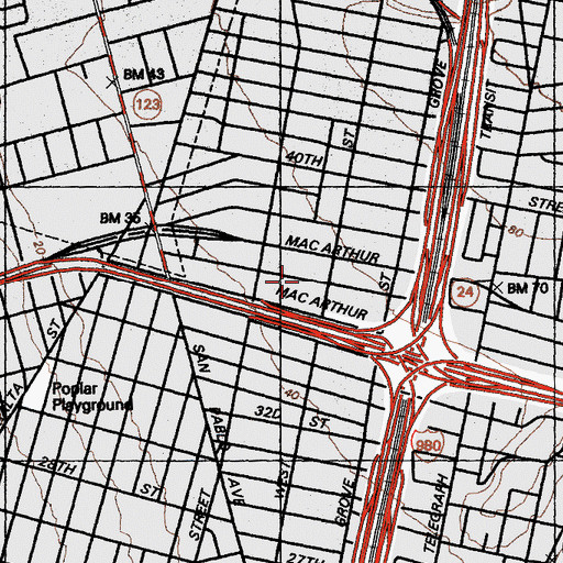 Topographic Map of Church of the Living God, CA