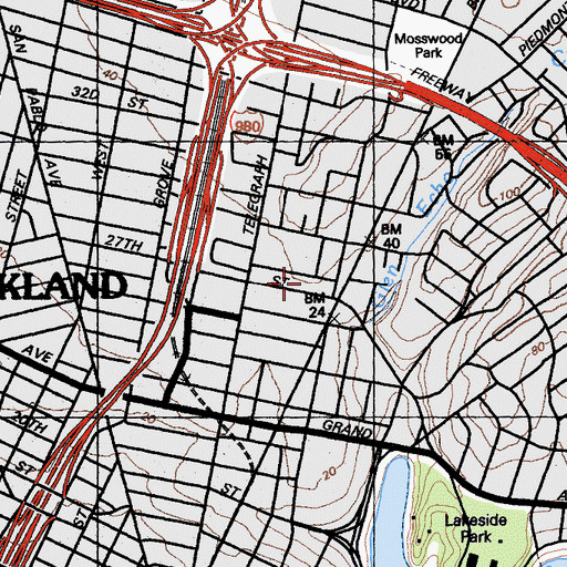 Topographic Map of Humanist Center Church, CA