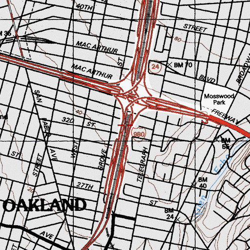 Topographic Map of Mount Mariah Baptist Church, CA