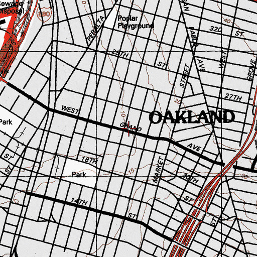 Topographic Map of Mount Pleasant Baptist Church, CA