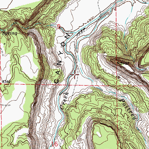 Topographic Map of Poitrey Canyon, CO