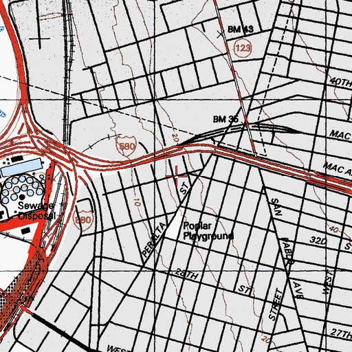 Topographic Map of Union Plaza, CA
