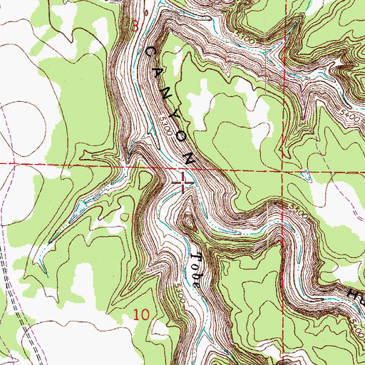 Topographic Map of Humbar Canyon, CO
