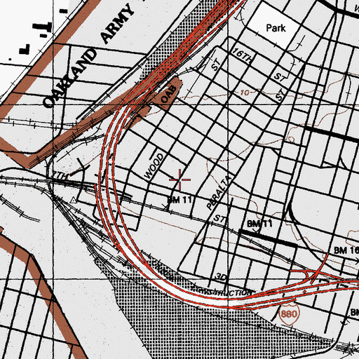 Topographic Map of Campbell Village, CA