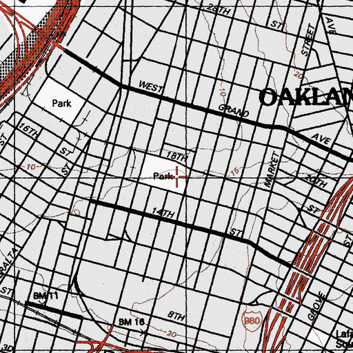 Topographic Map of Fire Station Number 9, CA