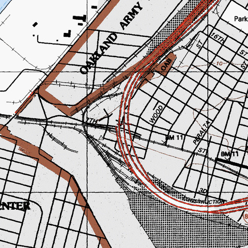 Topographic Map of Galatians Missionary Baptist Church, CA