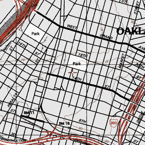 Topographic Map of Mount Gilead Baptist Church, CA