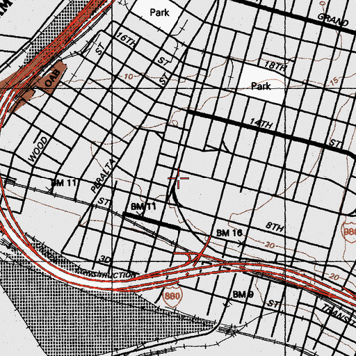 Topographic Map of Peralta Villa, CA