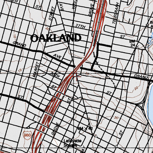 Topographic Map of Saint Francis De Sales School (historical), CA