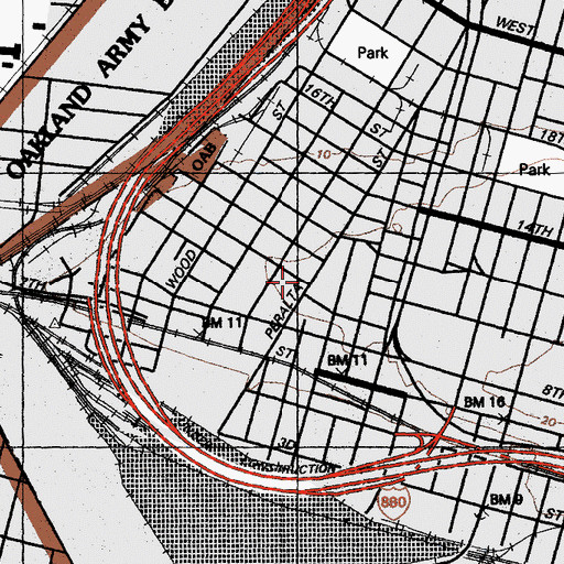 Topographic Map of Saint Patricks Roman Catholic Church, CA