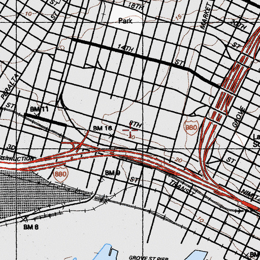 Topographic Map of Saint Vincents Roman Catholic Childrens Day Home (historical), CA