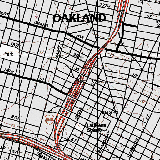 Topographic Map of Welsh Presbyterian Church, CA