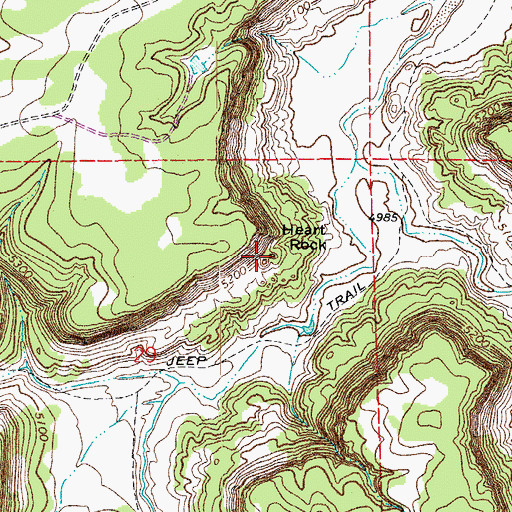 Topographic Map of Heart Rock, CO