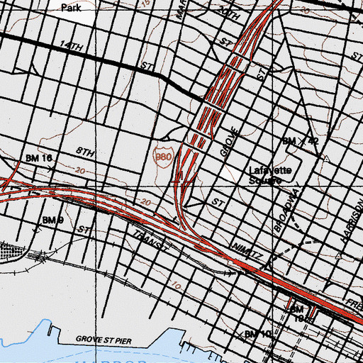 Topographic Map of William Chapel Missionary Baptist Church, CA