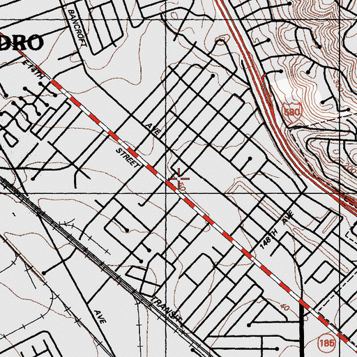 Topographic Map of Bethel Presbyterian Church, CA