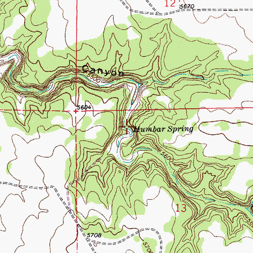 Topographic Map of Humbar Spring, CO