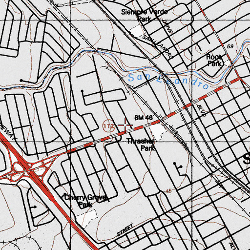 Topographic Map of Fire Station Number 2, CA
