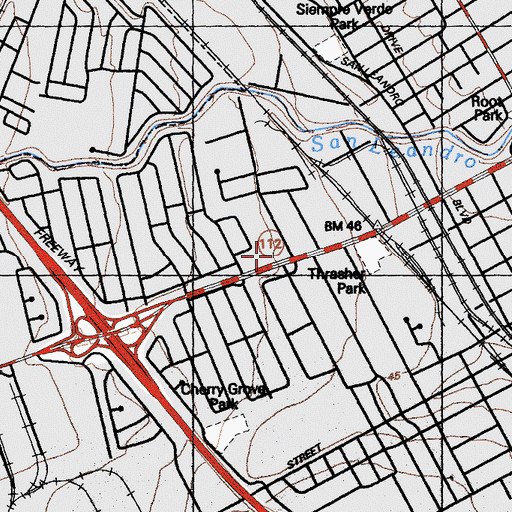 Topographic Map of First Christian Church, CA