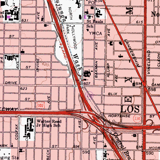 Topographic Map of Church at Philippi, CA