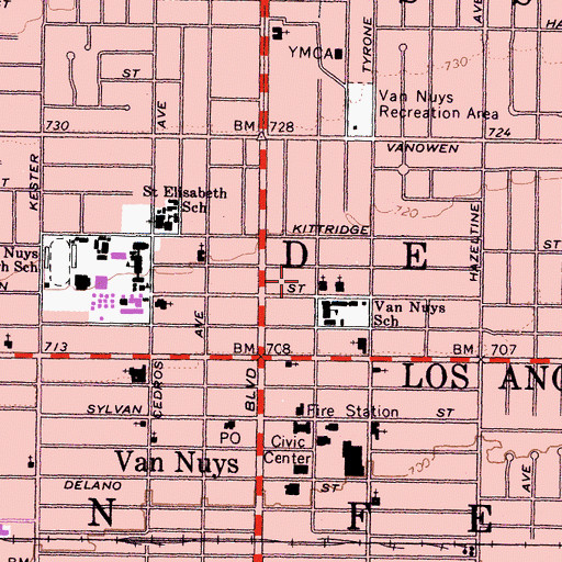 Topographic Map of Iglesia Comunidad Biblica, CA