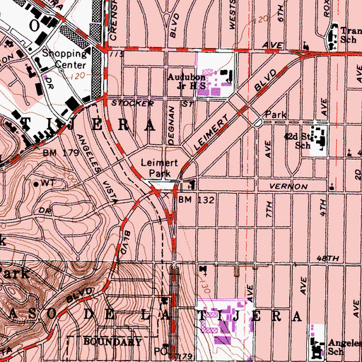 Topographic Map of Christ the Good Shepherd Episcopal Church, CA